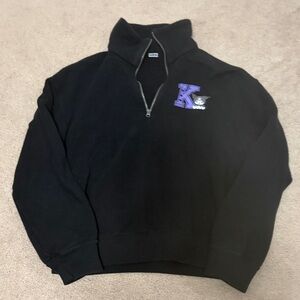 Girls Black Half-Zip Kuromi Sweatshirt size 11-12